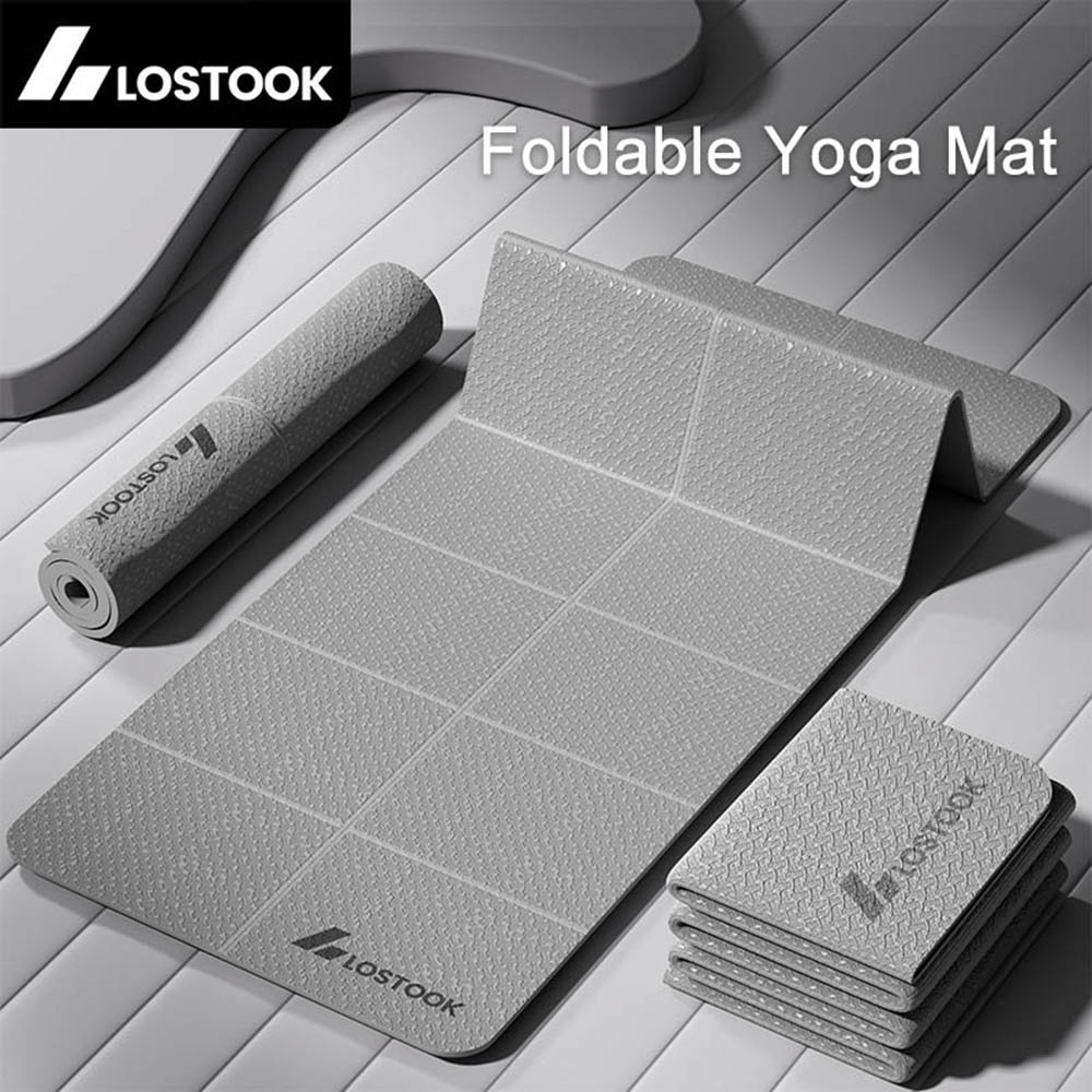 Home Gym Yoga Mat - 4mm Thick TPE Foldable Yoga Mat