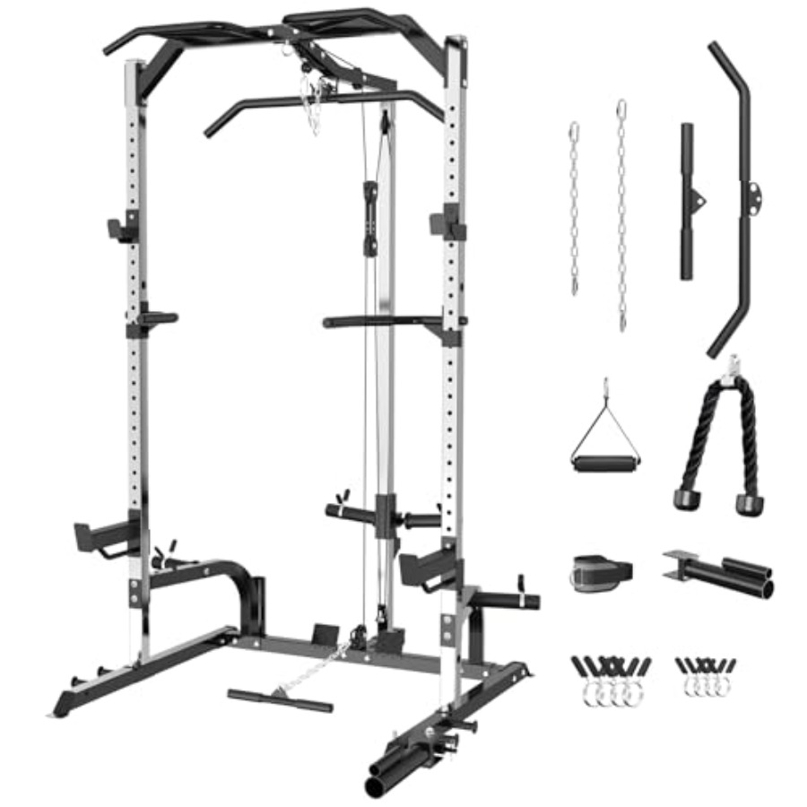 Home Gym Rack With Cables - Home gym power cage with steel