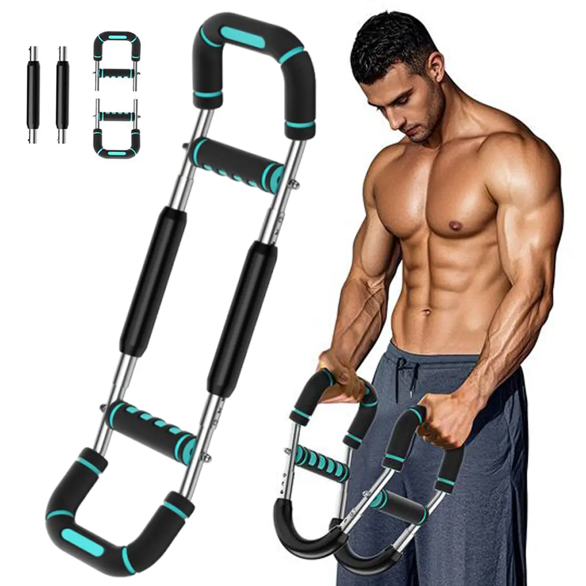 Home Gym Academy - Adjustable Power Twister Bar Arm Trainer,