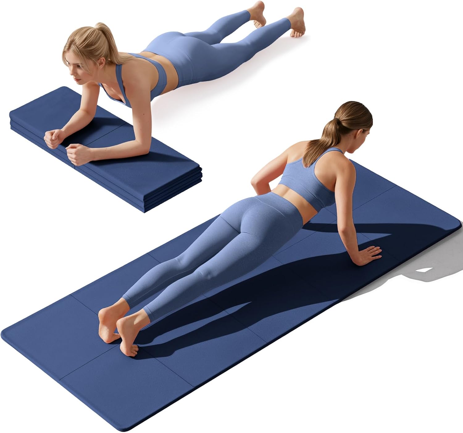 Home Gym Yoga Mat - Foldable Yoga Mat Non Slip, 72x24in