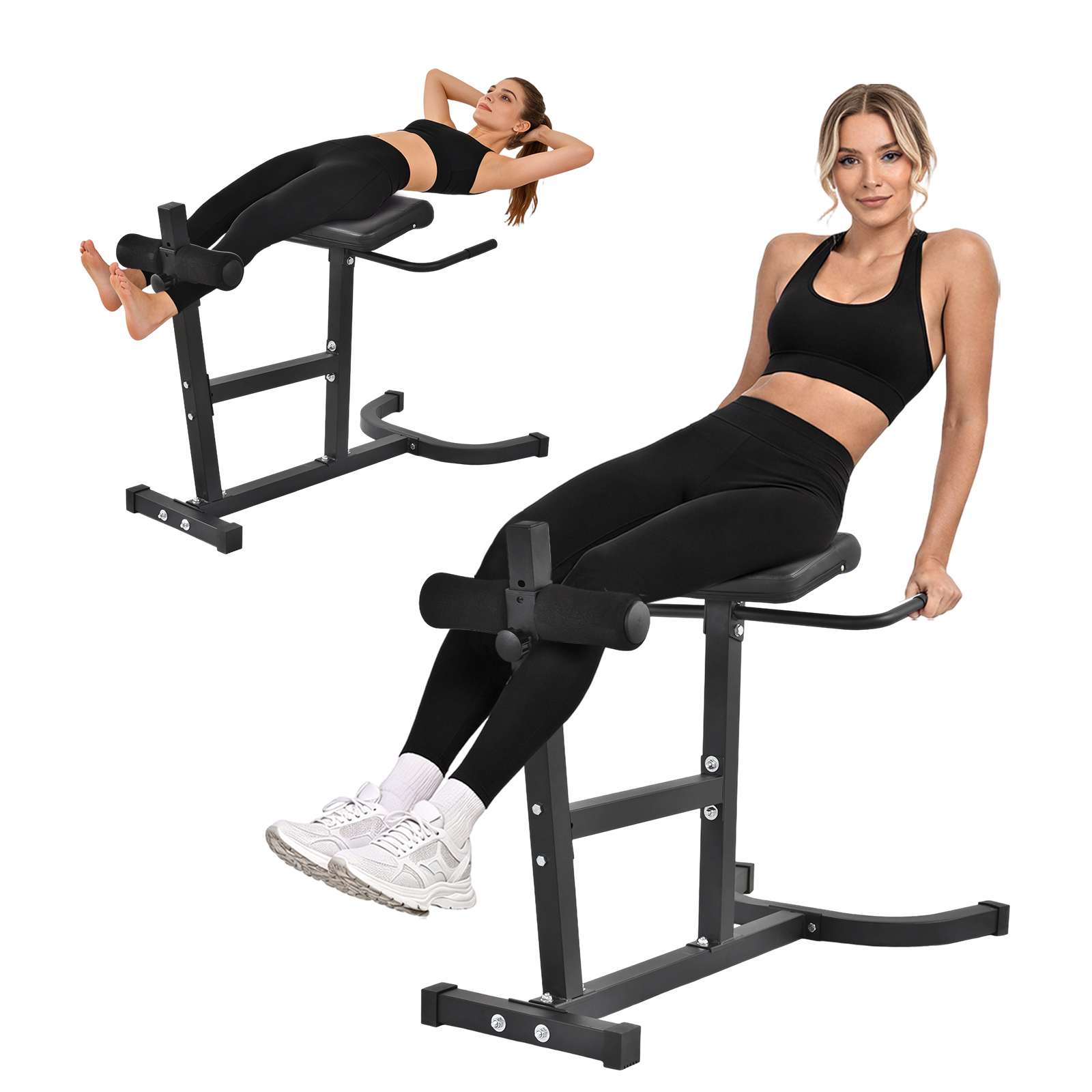 Home Gym Hamstring Exercises - Adjustable Hyperextension Roman Chair Back Extension