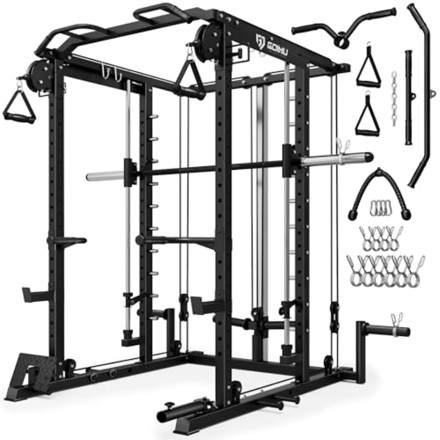 Home Gym Rack With Cables - Home gym strength training equipment: steel,