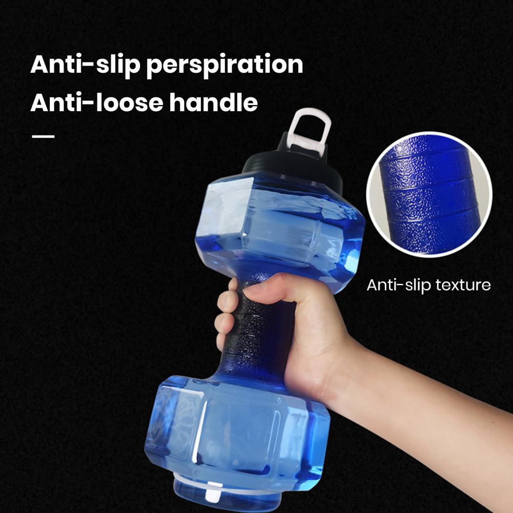 Home Gym Online - Dumbbell Sports Water Bottle Clear Portable