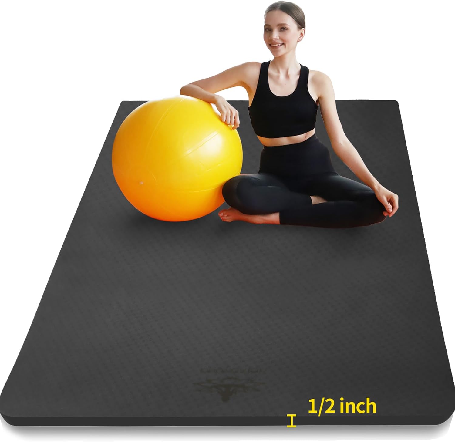 Home Gym Yoga Mat - Extra Thick TPE Yoga Mat 6'x4'x1/2