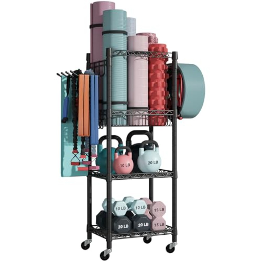 Home Gym Yoga Storage - Home Gym Storage 3 Tiers Workout