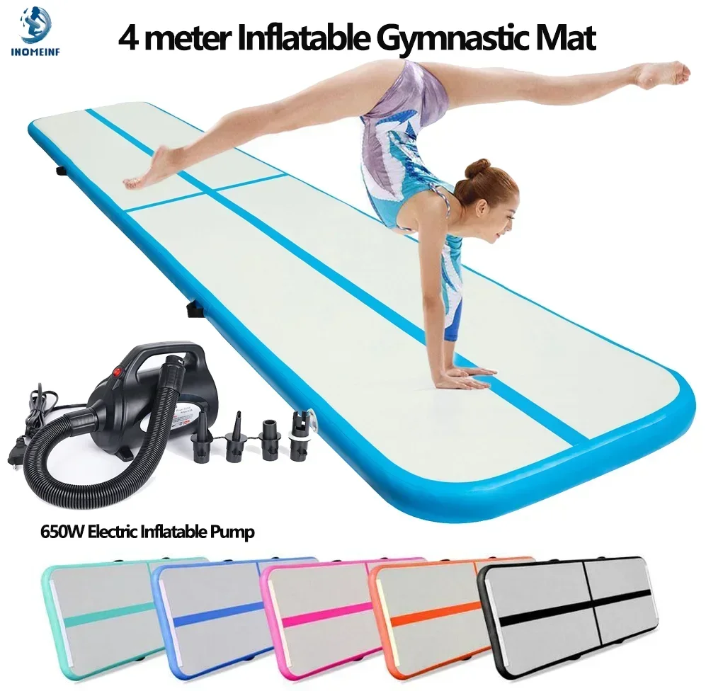 Home Gym On Carpet - 4 Meters Durable Inflatable Gymnastics Air