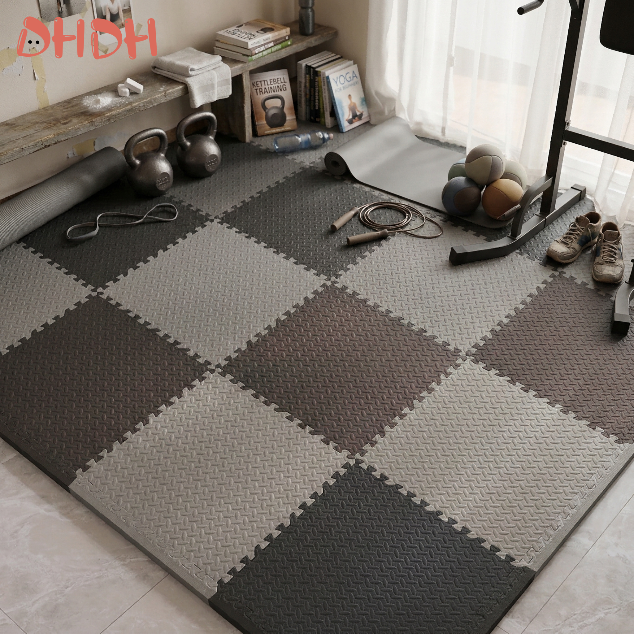 Home Gym On Carpet - Gym Floor Mat for Home Workout