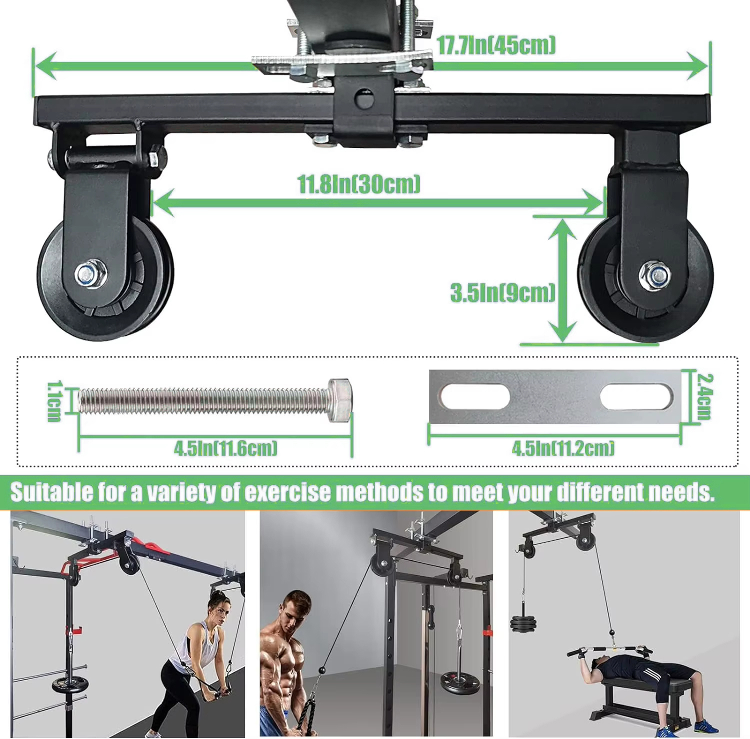 Home Gym Rack With Cables - Cable Pulley System for Power Racks