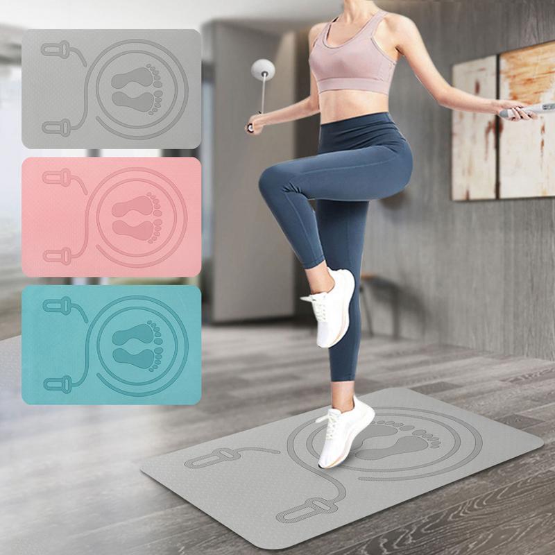 Home Gym On Carpet - 6mm Jump Rope Mat TPE Material