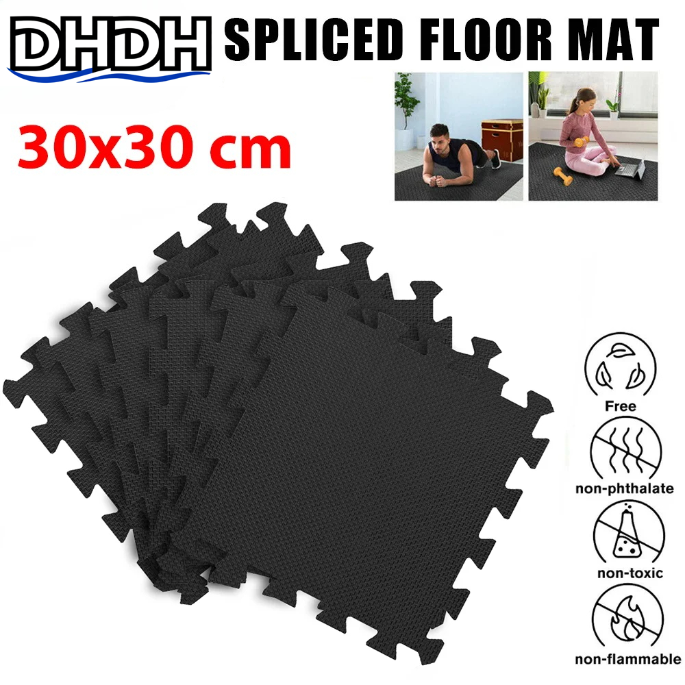 Home Gym On Carpet - 8/16 Pcs Gym Mat Cross-patterned Foam