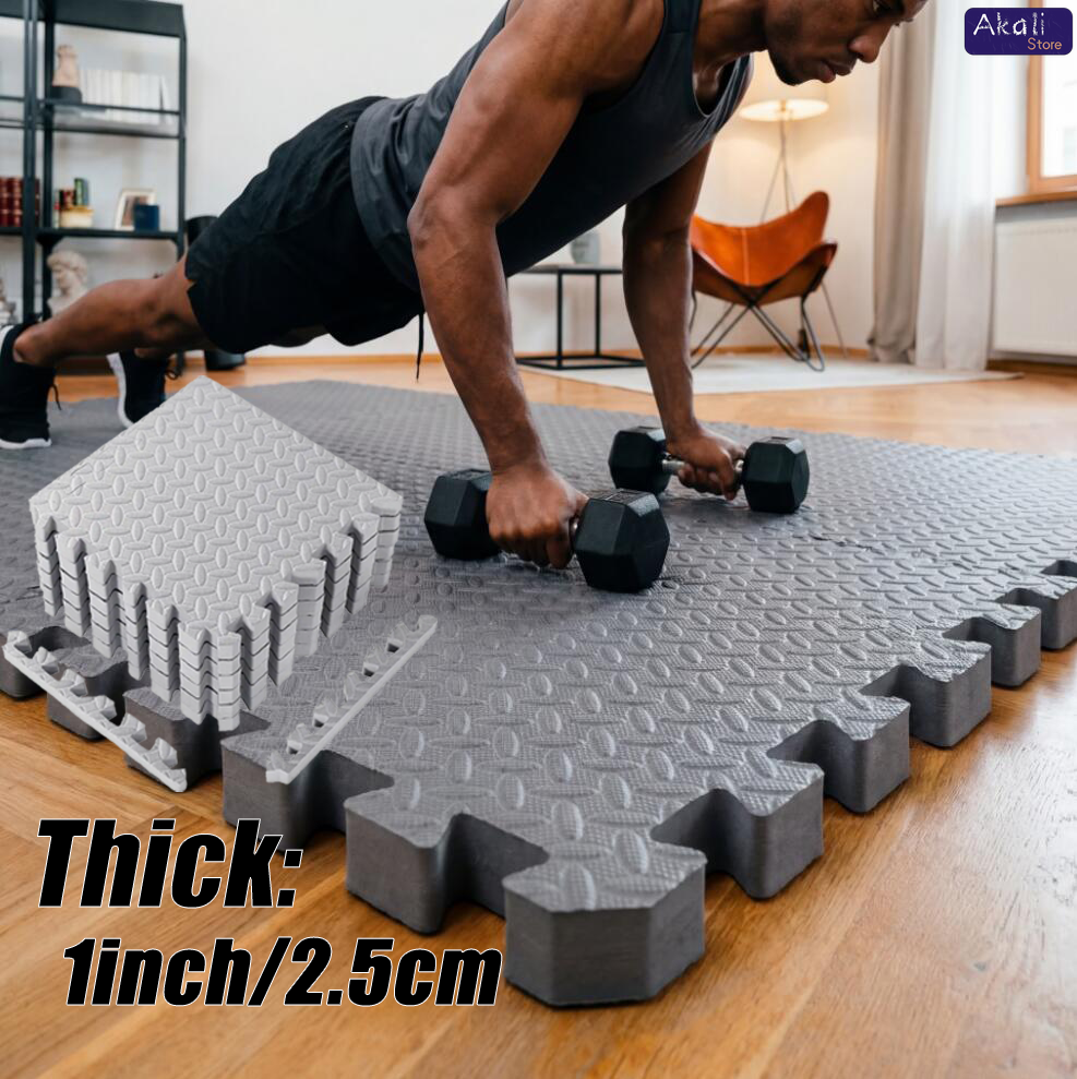 Home Gym On Carpet - 1Inch Thick EVA Foam Interlocking Gym