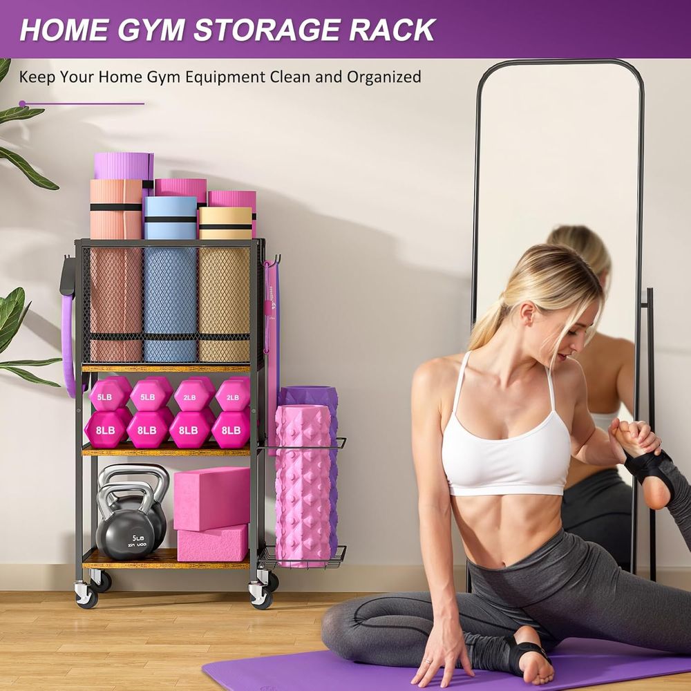 Yoga Mat Storage Holder, Home  - Home Gym Yoga Storage reseña y precio