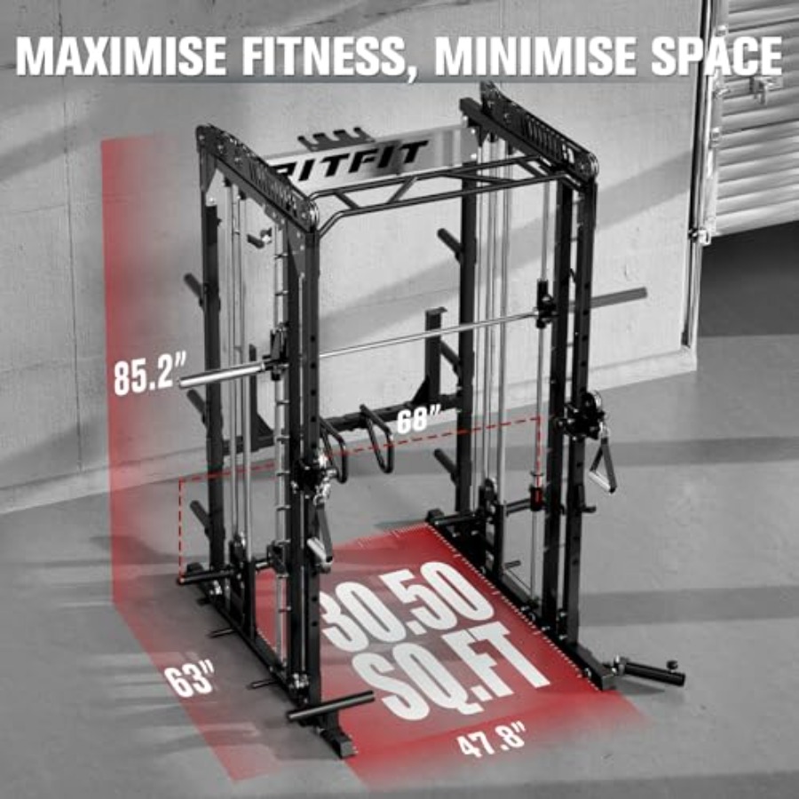 Home gym squat rack power cage - Home Gym Rack With Cables reseña y precio