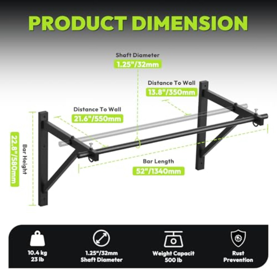 Doorway and wall-mounted pull- - Home Gym Wall Mounted reseña y precio