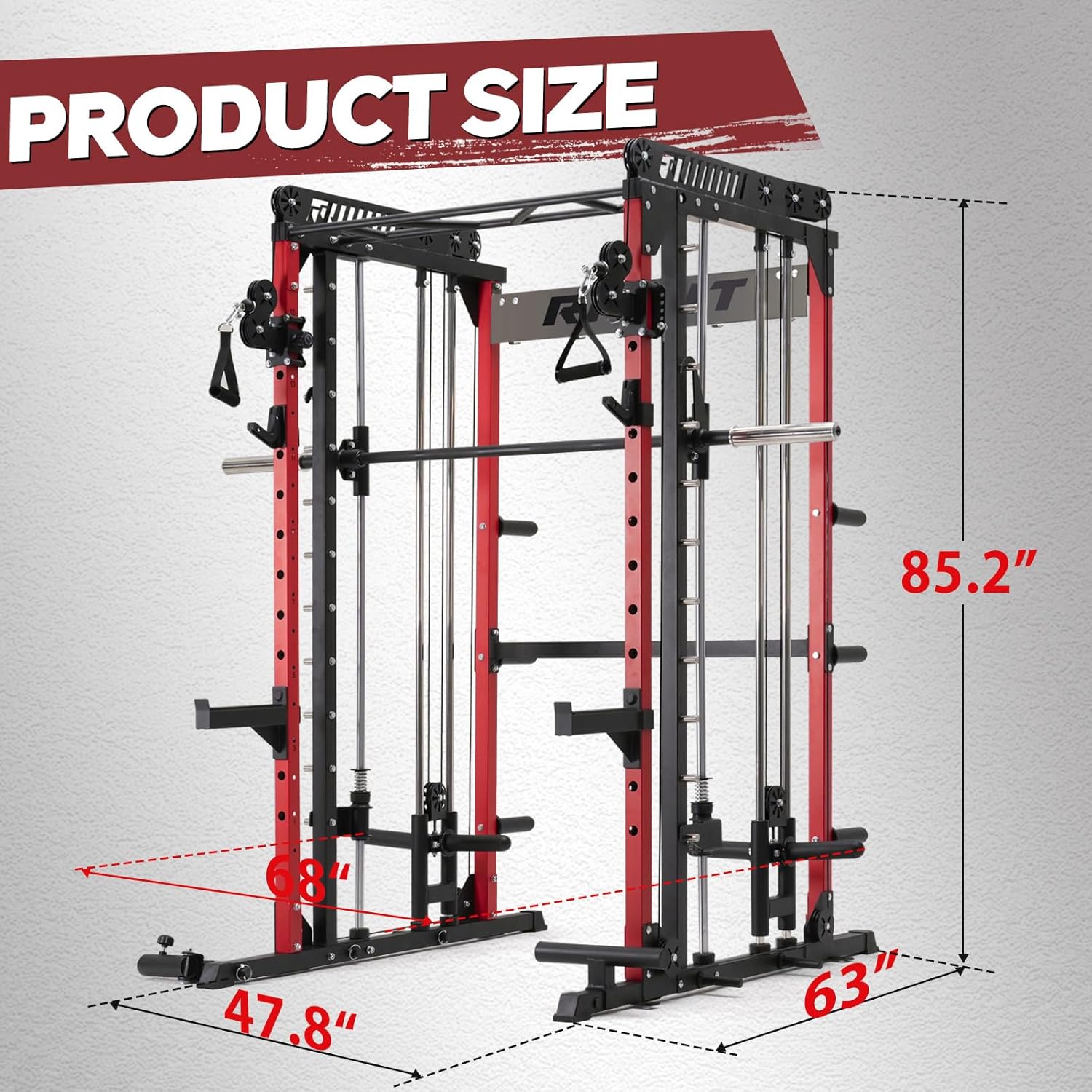Smith Machine with Cable Cross - Home Gym Rack With Cables reseña y precio