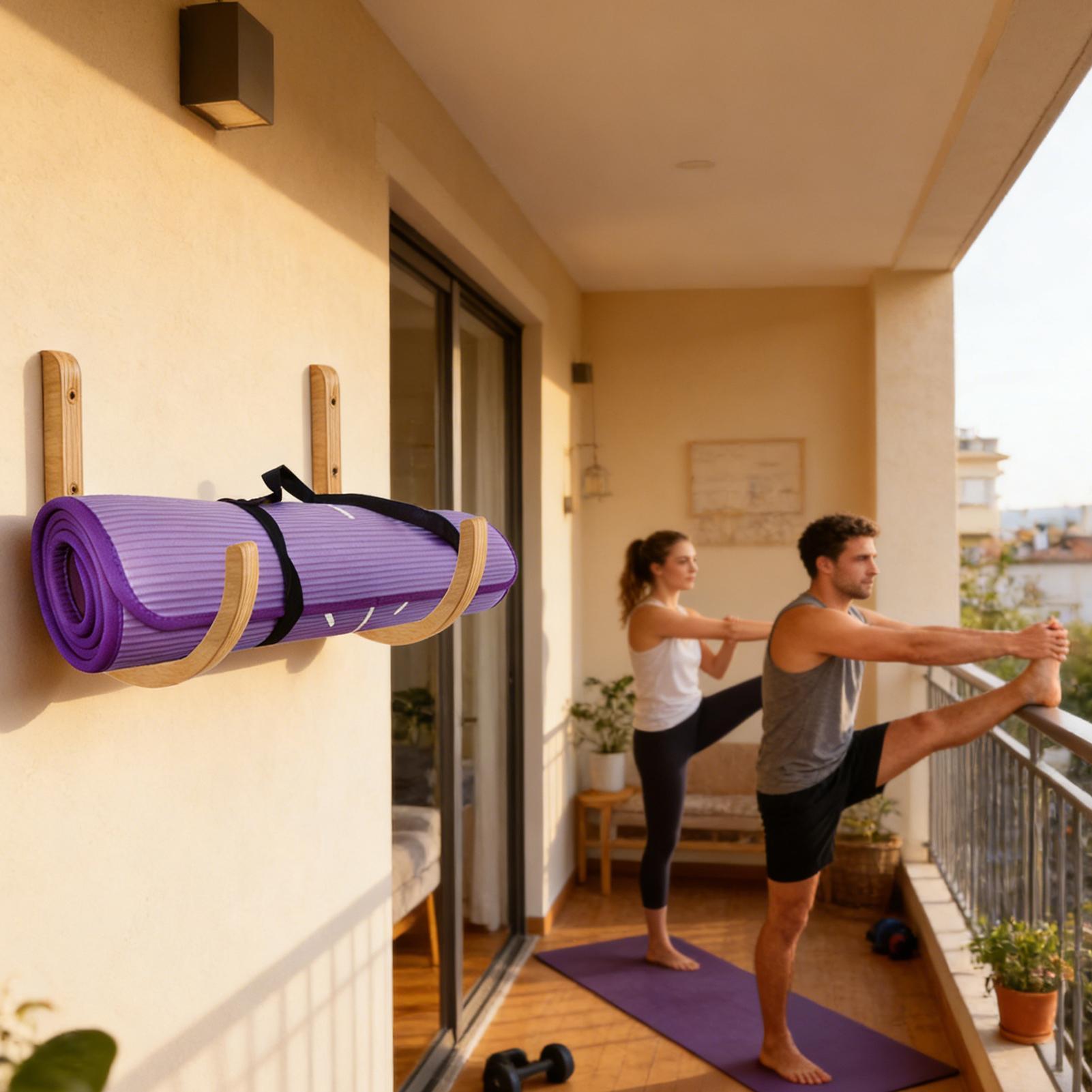 Yoga Mat Organizer 2 Pieces Wo - Home Gym Yoga Storage reseña y precio