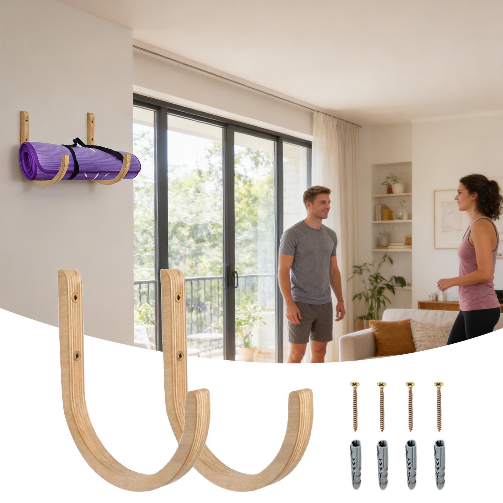 Yoga Mat Organizer 2 Pieces Wo - Home Gym Yoga Storage reseña y precio