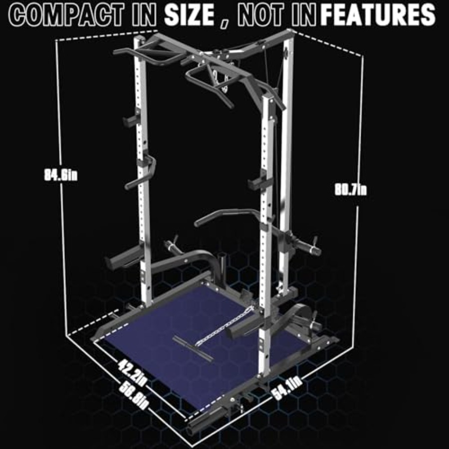 Home gym power cage with steel - Home Gym Rack With Cables reseña y precio