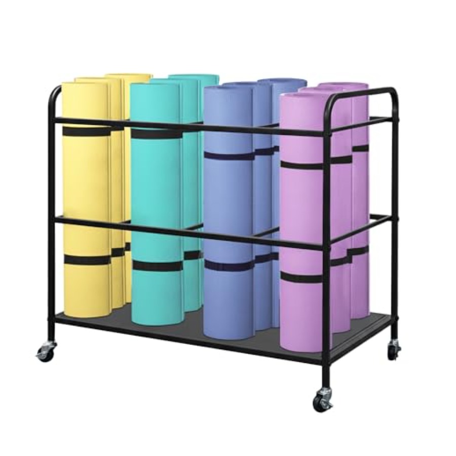 Yoga Mat Rack Storage Basket w - Home Gym Yoga Storage reseña y precio