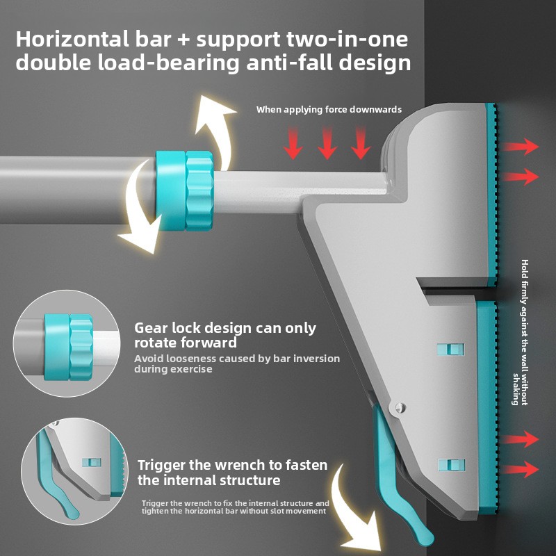 No-Drill Door Frame Pull up Ba - Home Gym Wall Mounted reseña y precio