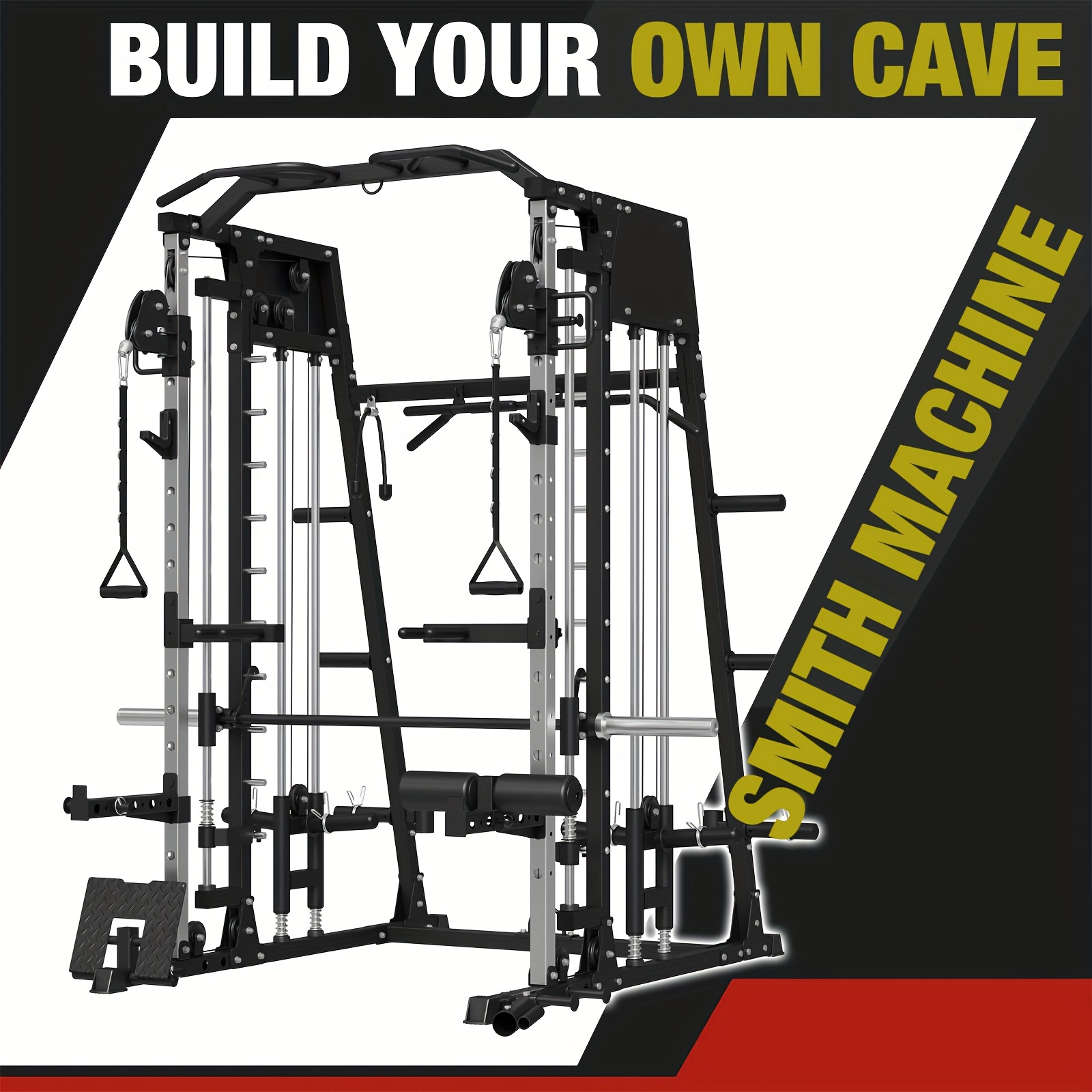 ALL-IN-ONE 2200lbs Smith Machi - Home Gym Rack With Cables reseña y precio