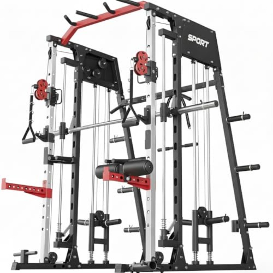 Smith Machine Home Gym All in  - Home Gym Rack With Cables reseña y precio