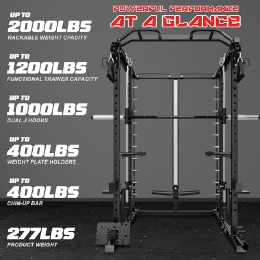 Home gym strength training equ - Home Gym Rack With Cables reseña y precio