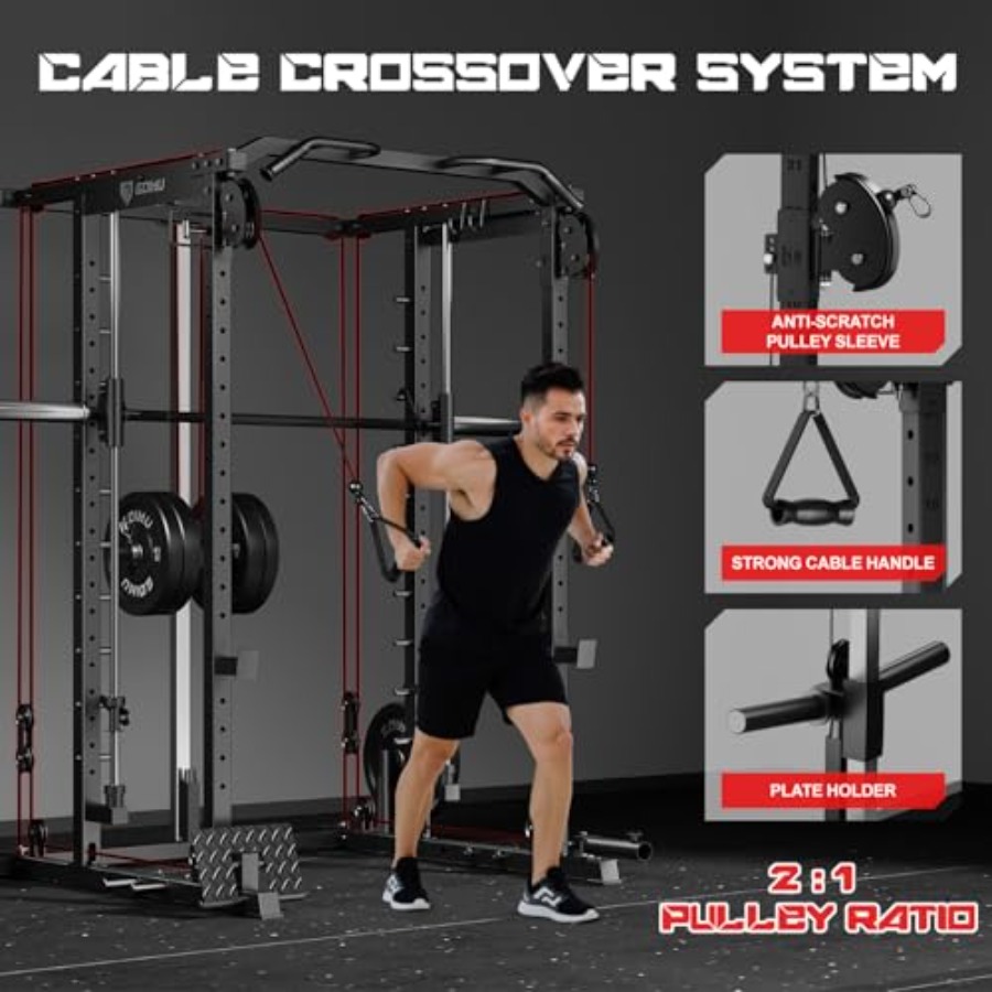 Home gym strength training equ - Home Gym Rack With Cables reseña y precio