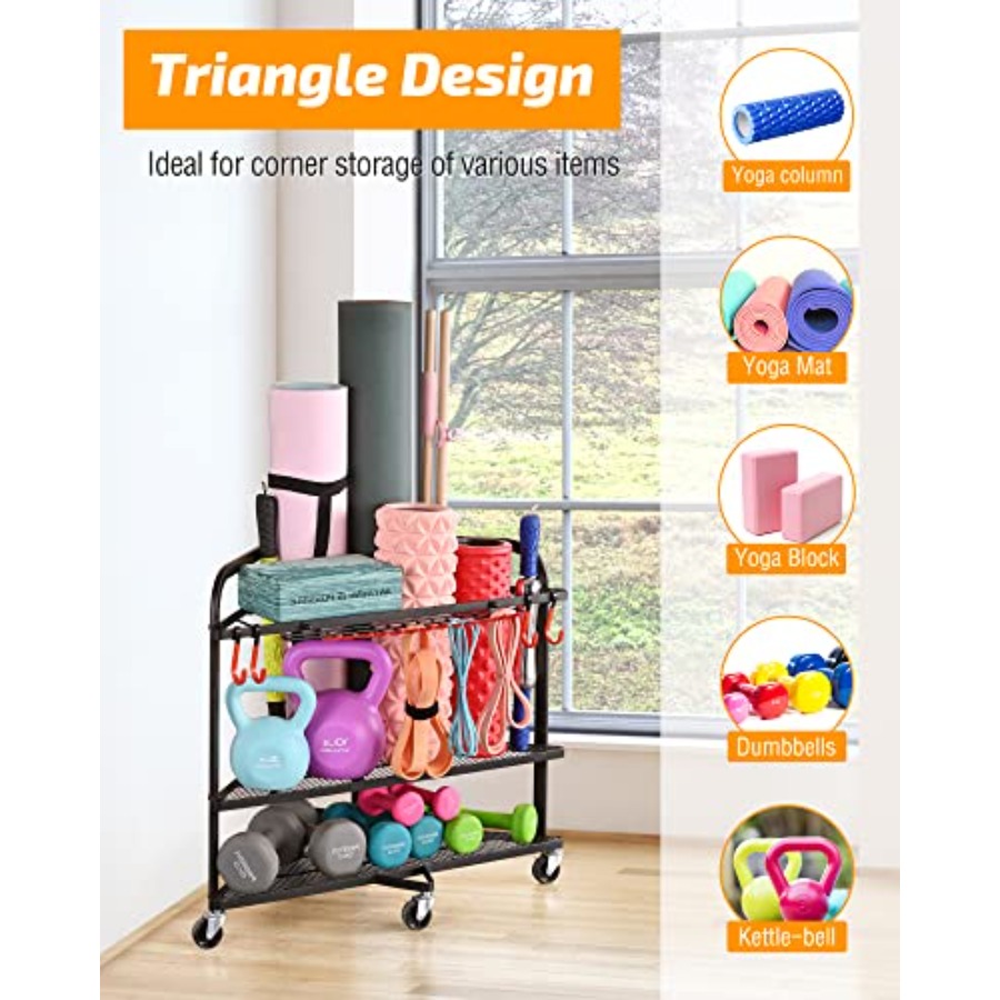 Weight Rack for Dumbbells Home - Home Gym Yoga Storage reseña y precio