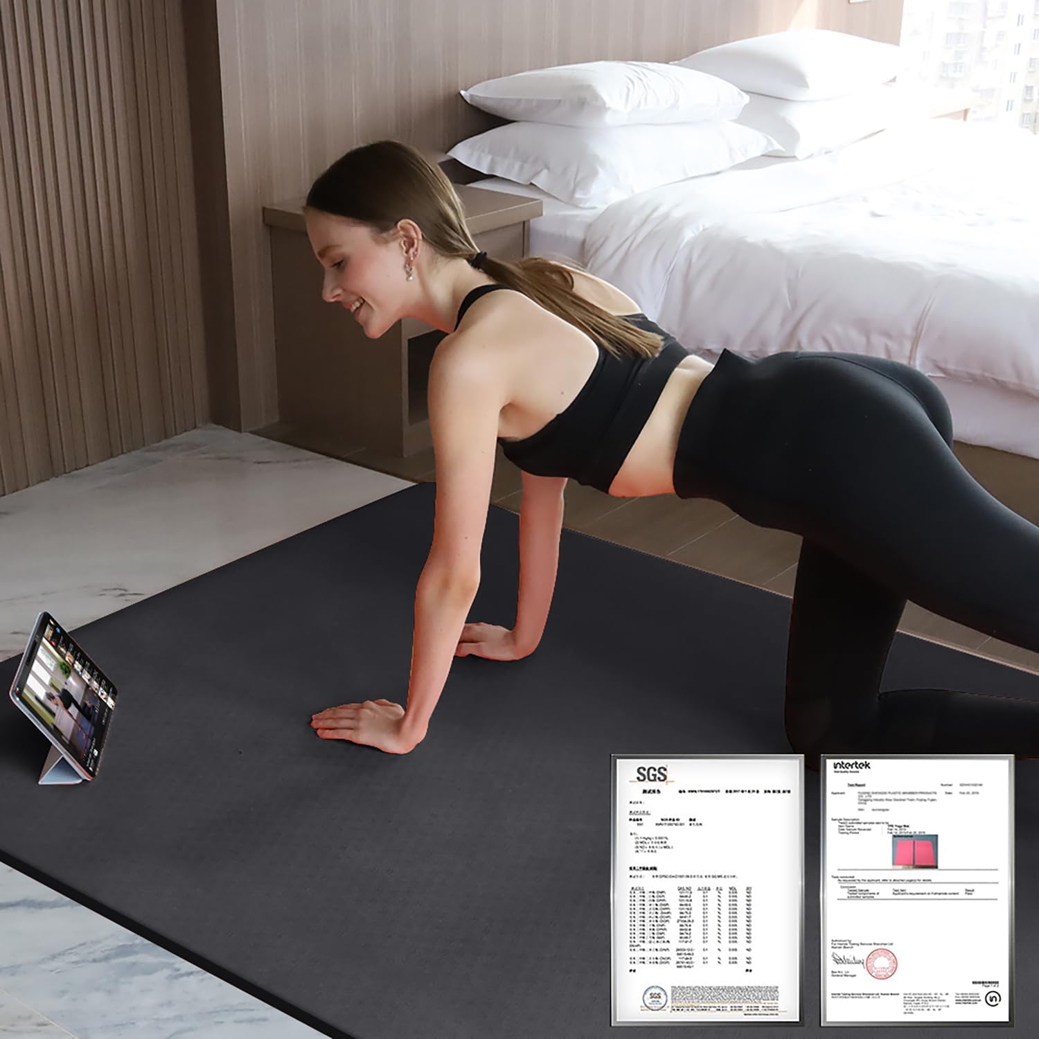 Large TPE Yoga Mat 6'x4'x1/2