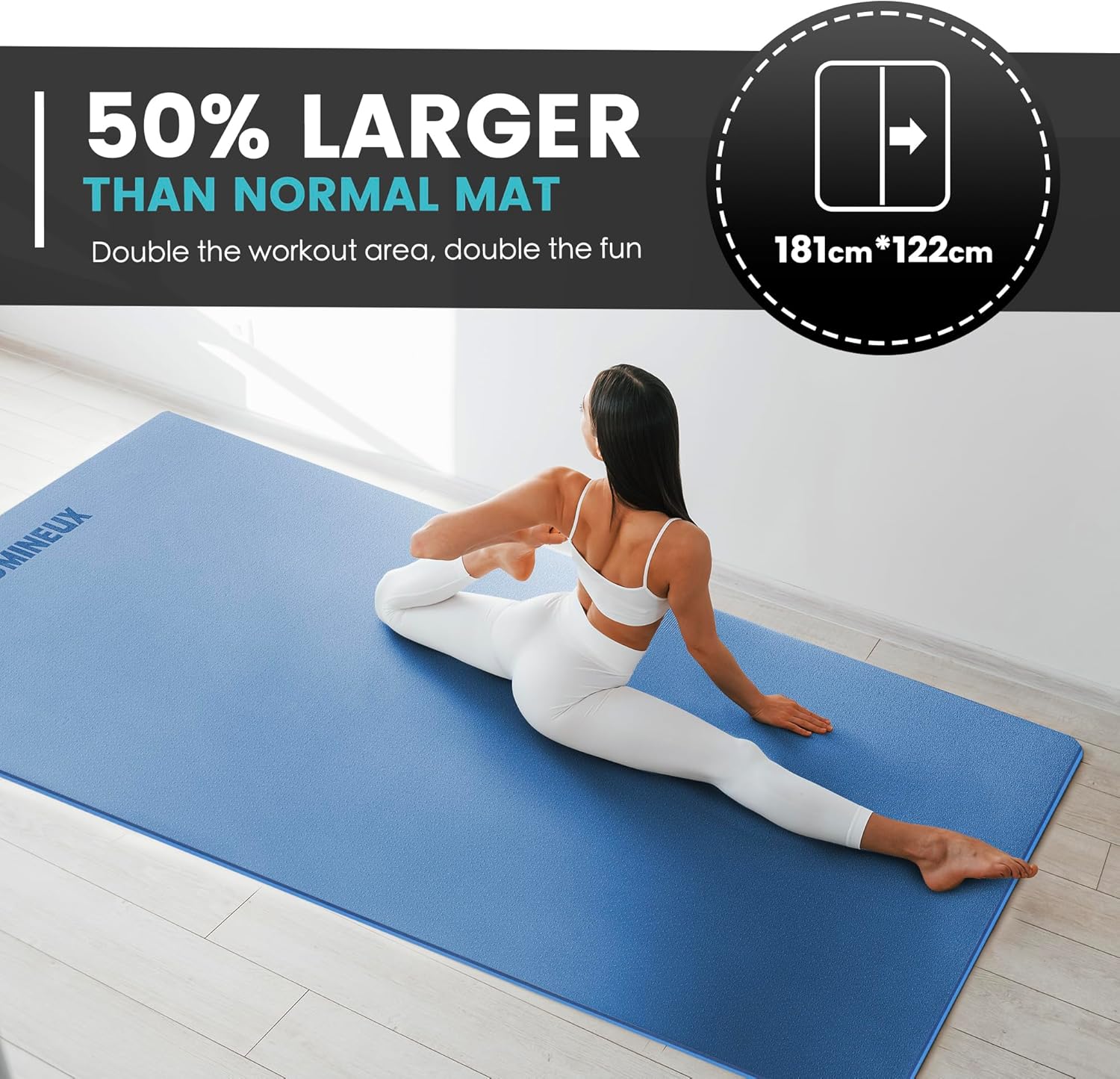 Large Yoga Mat 1/4 & 2/5 Inch  - Home Gym Yoga Mat reseña y precio