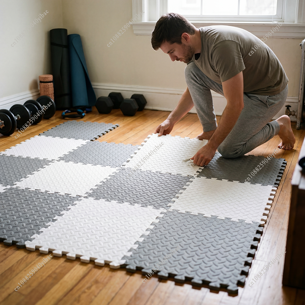 60x60CM EVA Leaf Grain Floor B - Home Gym Rental reseña y precio