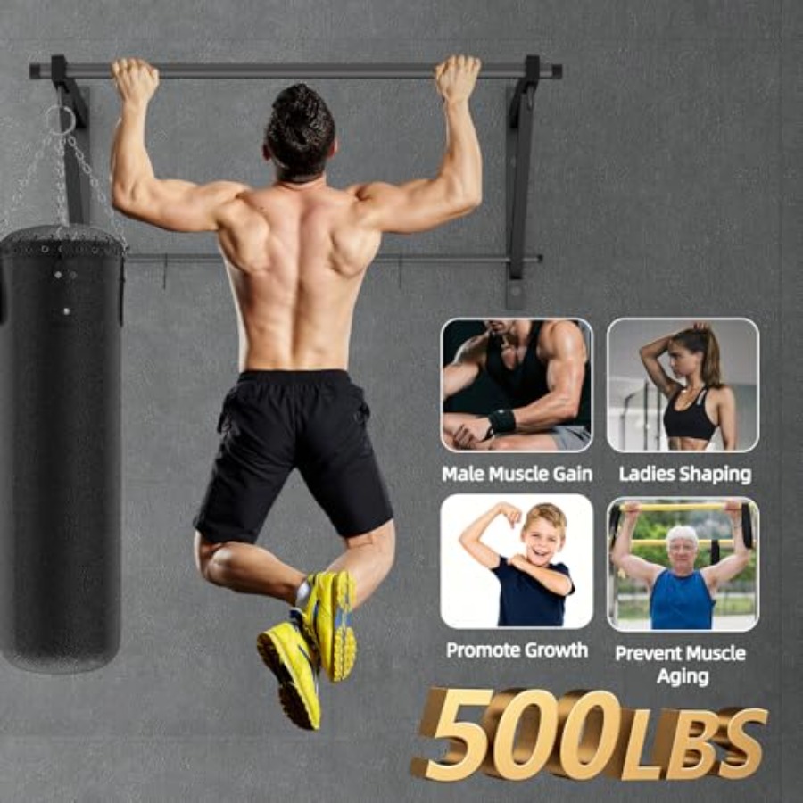 Heavy Duty Wall Mounted Chin U - Home Gym Upper Body Workout reseña y precio
