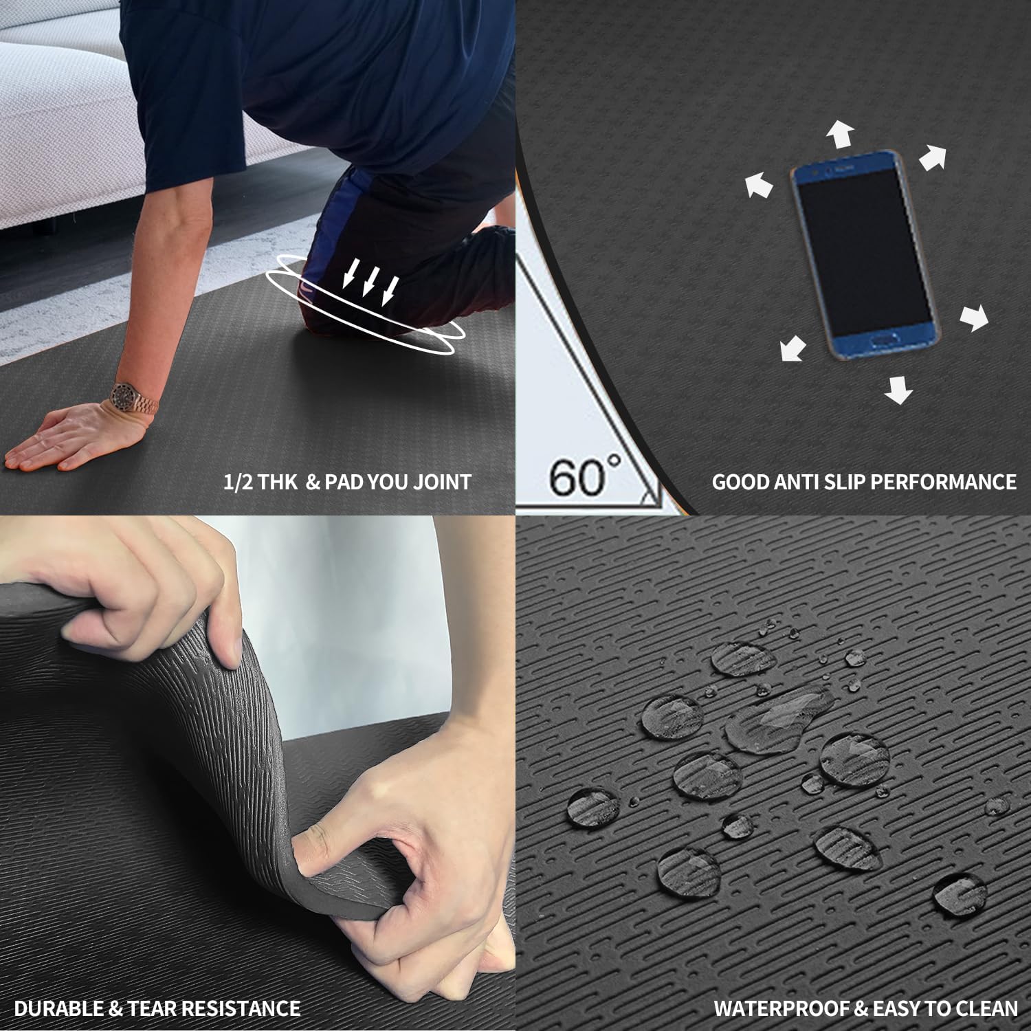 Extra Thick TPE Yoga Mat 6'x4' - Home Gym Yoga Mat reseña y precio