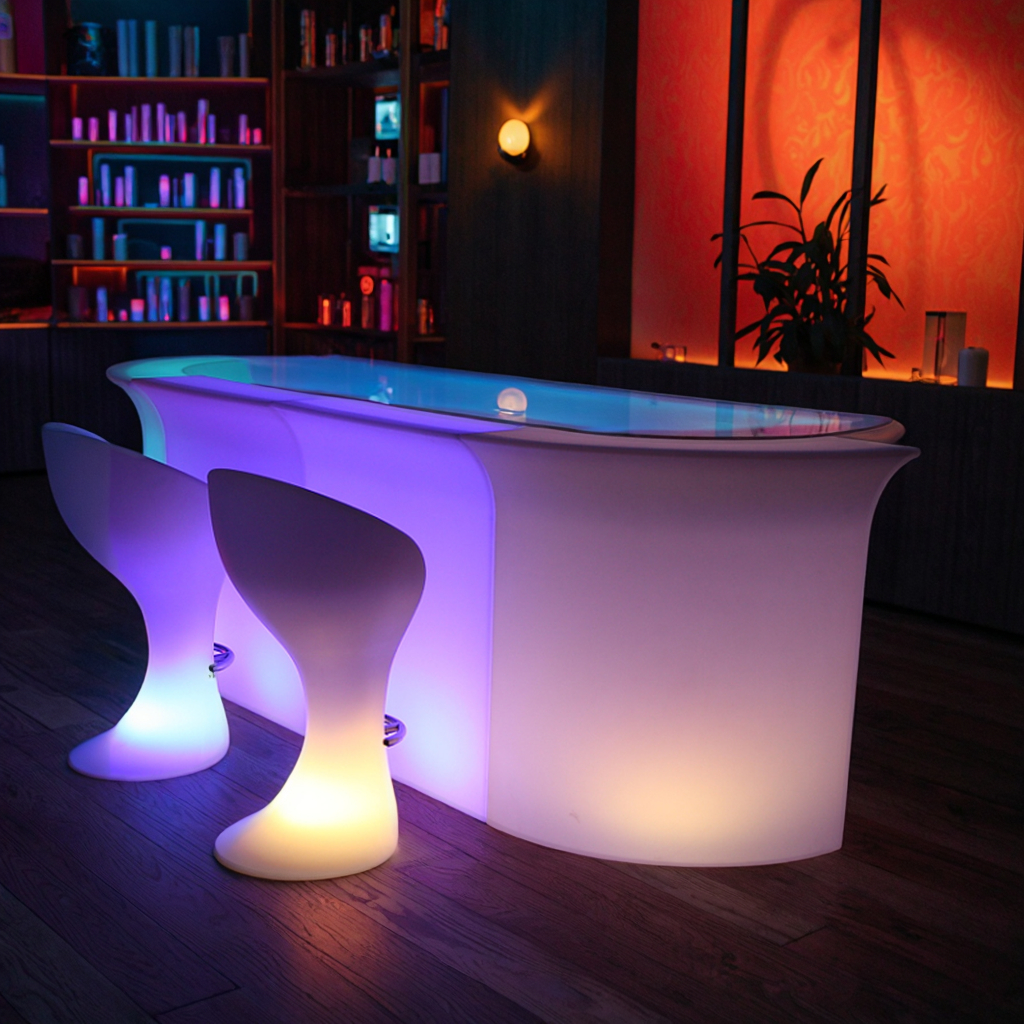 Portable LED Lighted Bar Count - Home Gym Rental reseña y precio