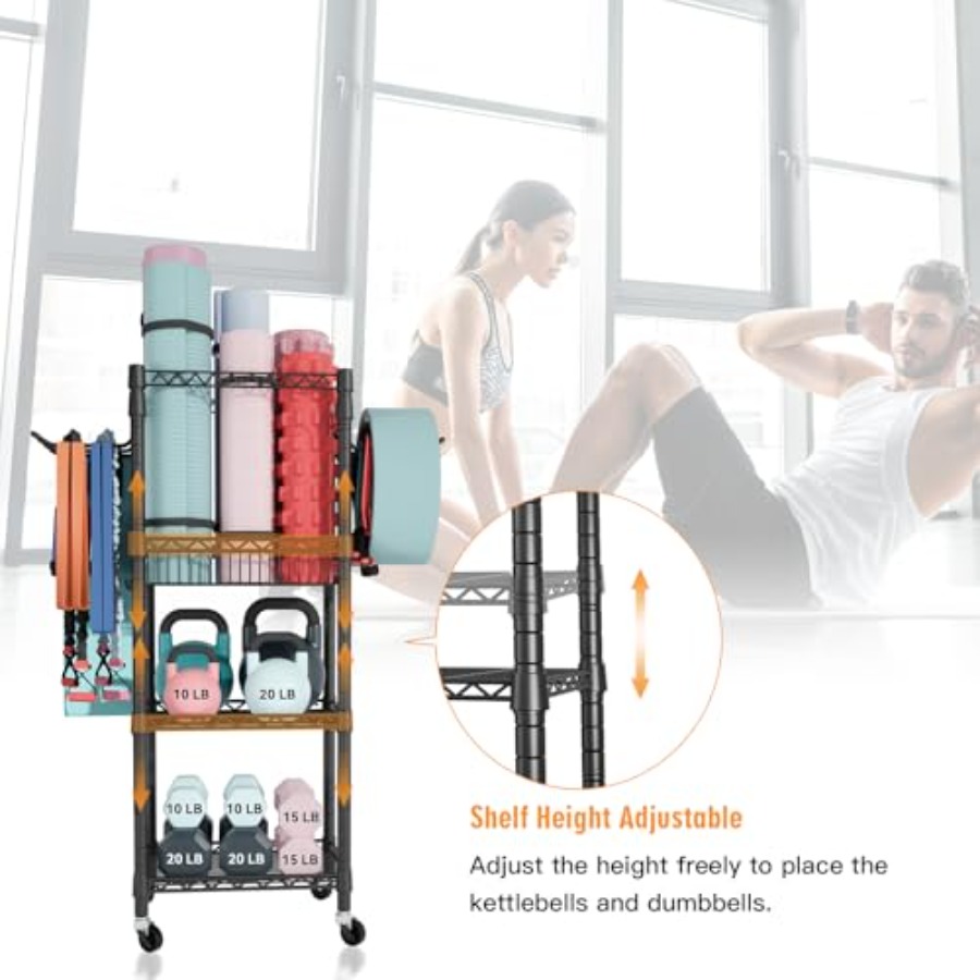 Home Gym Storage 3 Tiers Worko - Home Gym Yoga Storage reseña y precio