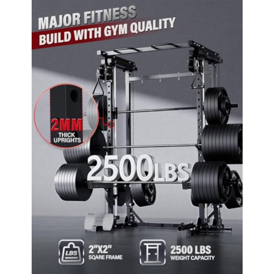 Home gym power rack with dual  - Home Gym Rack With Cables reseña y precio