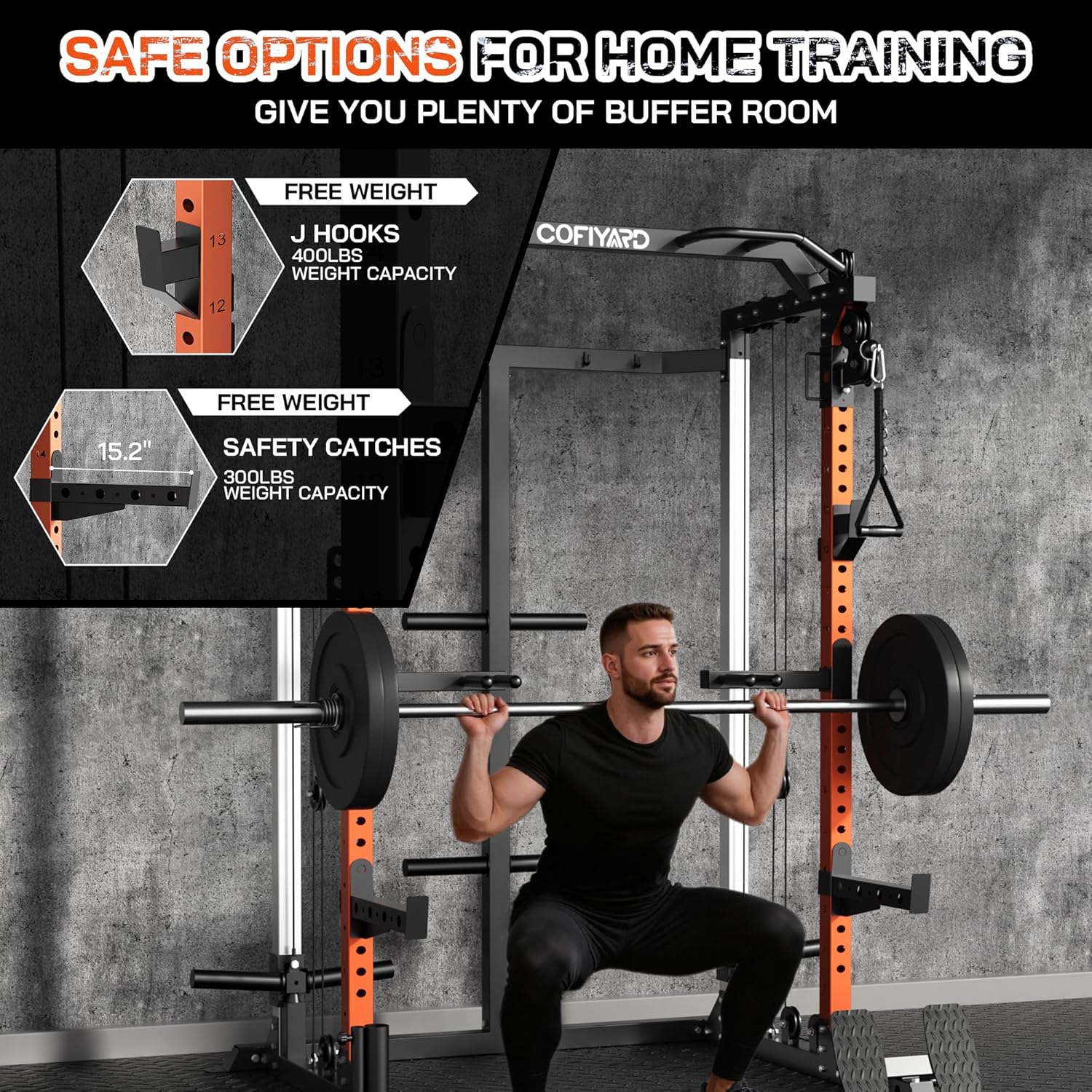 Power Cage, Power Rack with Du - Home Gym Rack With Cables reseña y precio