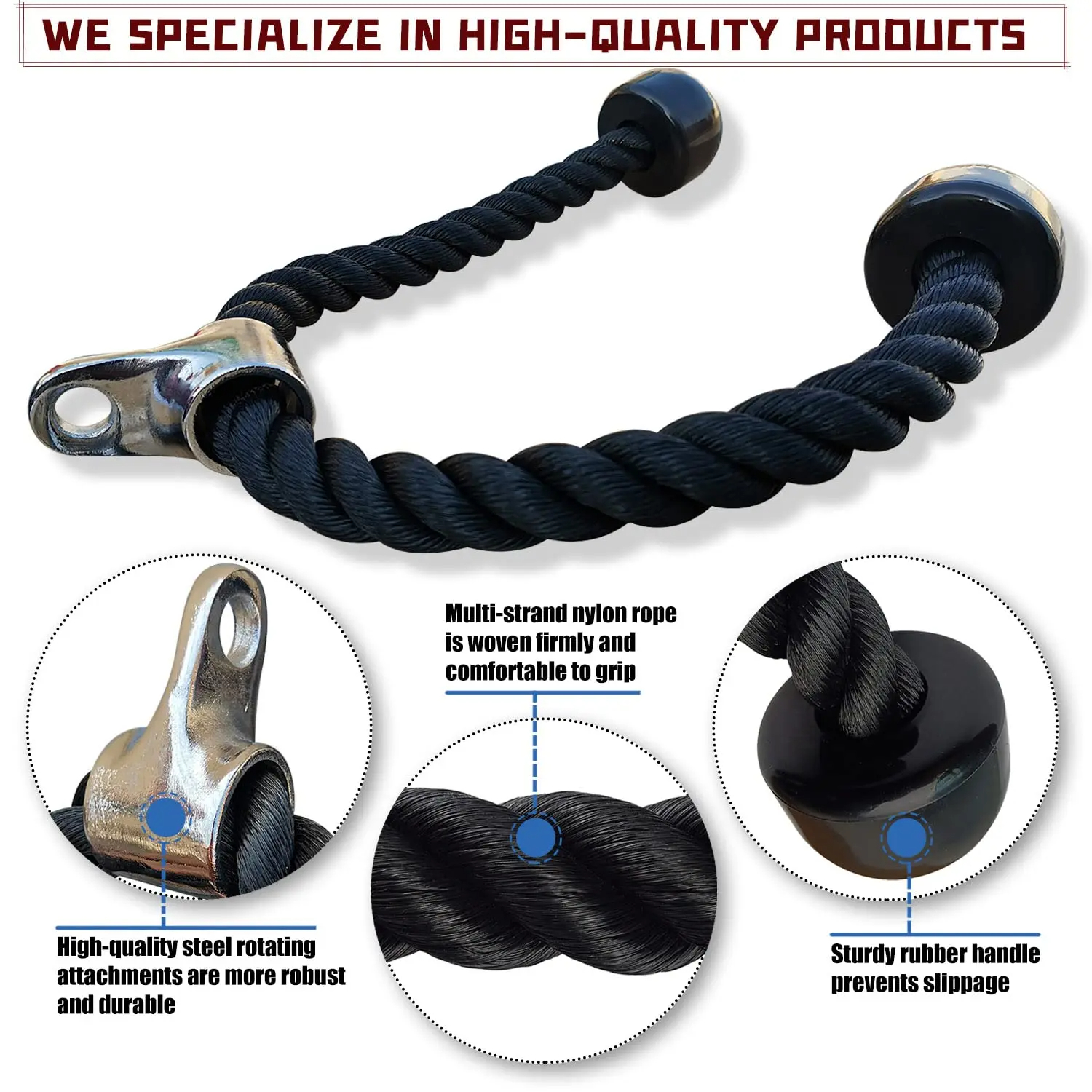 70/90/120/140cm Triceps Pull D - Home Gym Tunturi reseña y precio