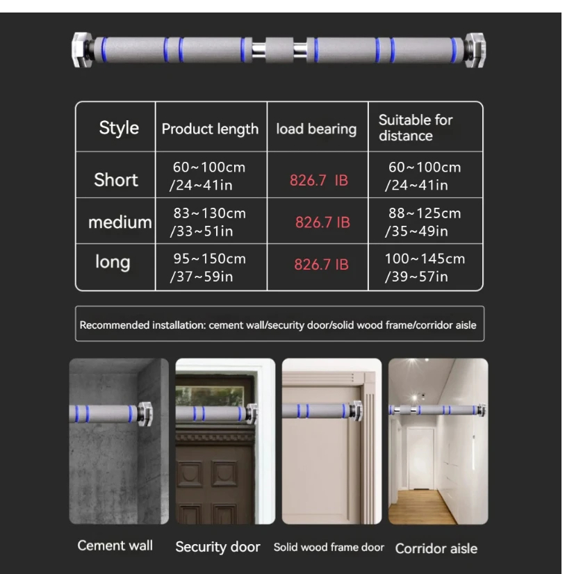 Telescopic Doorway Pull Up Bar - Suspension Trainer Door reseña y precio