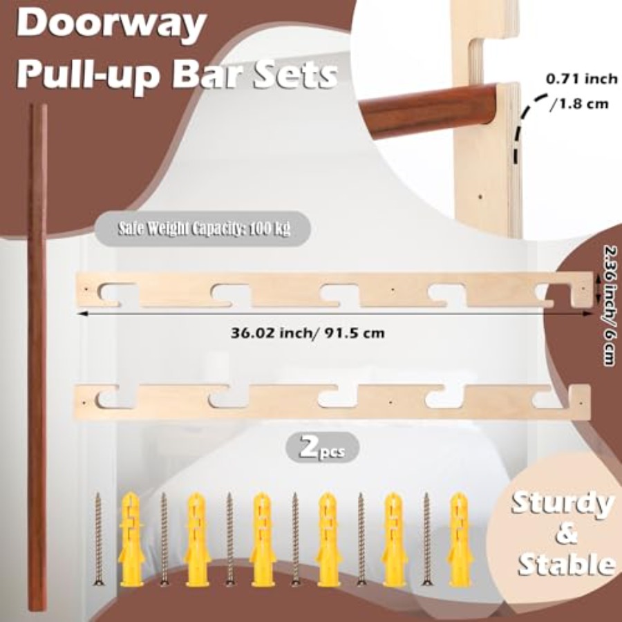 Adjustable 5-Level Wooden Door - Suspension Trainer Door reseña y precio