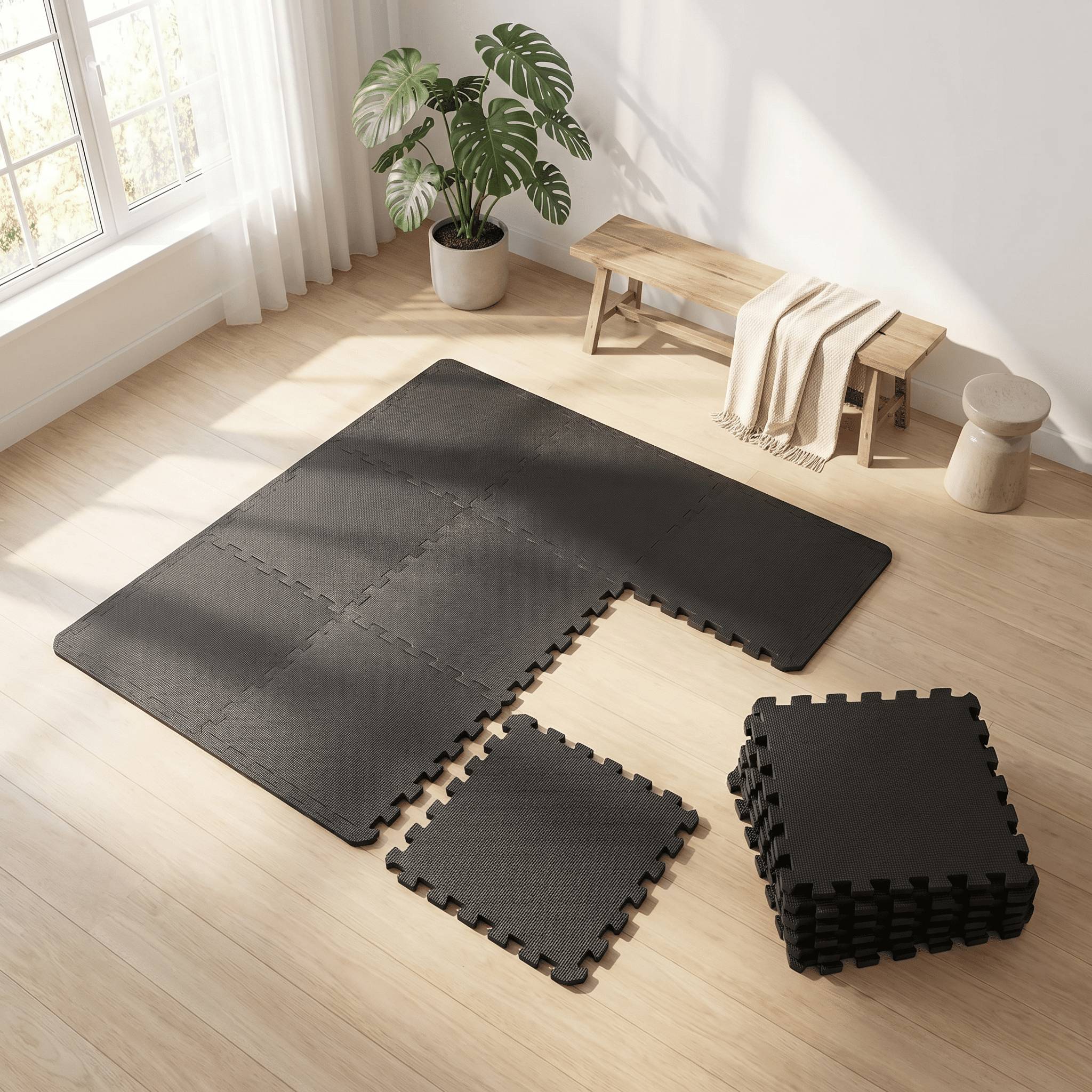 10Pcs 30x30x1cm EVA Foam Massa - Home Gym On Carpet reseña y precio
