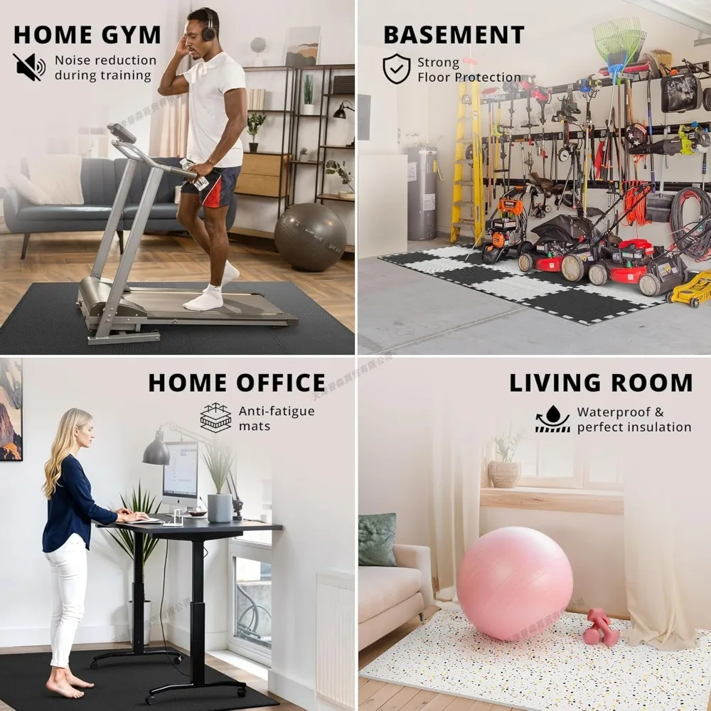 10Pcs 30x30x1cm EVA Foam Massa - Home Gym On Carpet reseña y precio