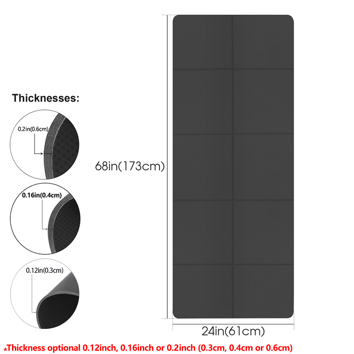 Foldable Yoga Mat Black Eco Fr - Home Gym Yoga Mat reseña y precio