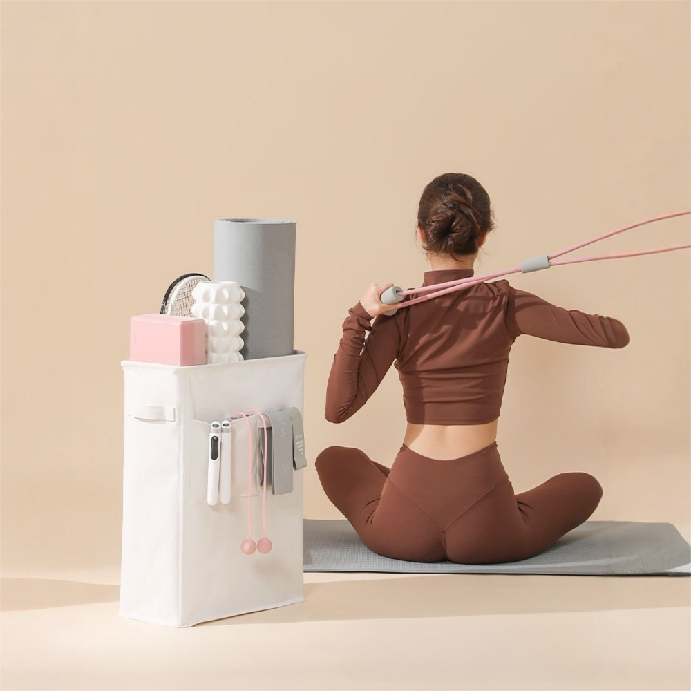 Folding Yoga Mat Storage Baske - Home Gym Yoga Storage reseña y precio