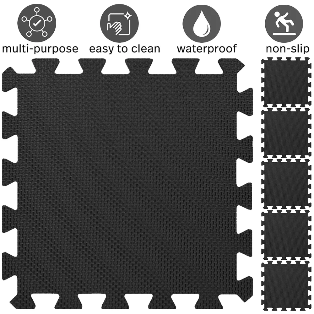 8/16 Pcs Gym Mat Cross-pattern - Home Gym On Carpet reseña y precio