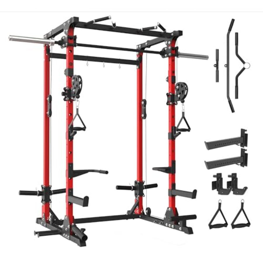 Home gym squat rack, steel, bl - Home Gym Rack With Cables reseña y precio