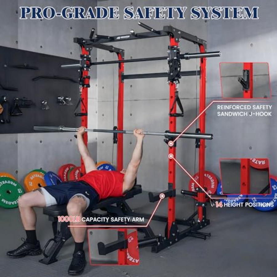 Home gym squat rack, steel, bl - Home Gym Rack With Cables reseña y precio