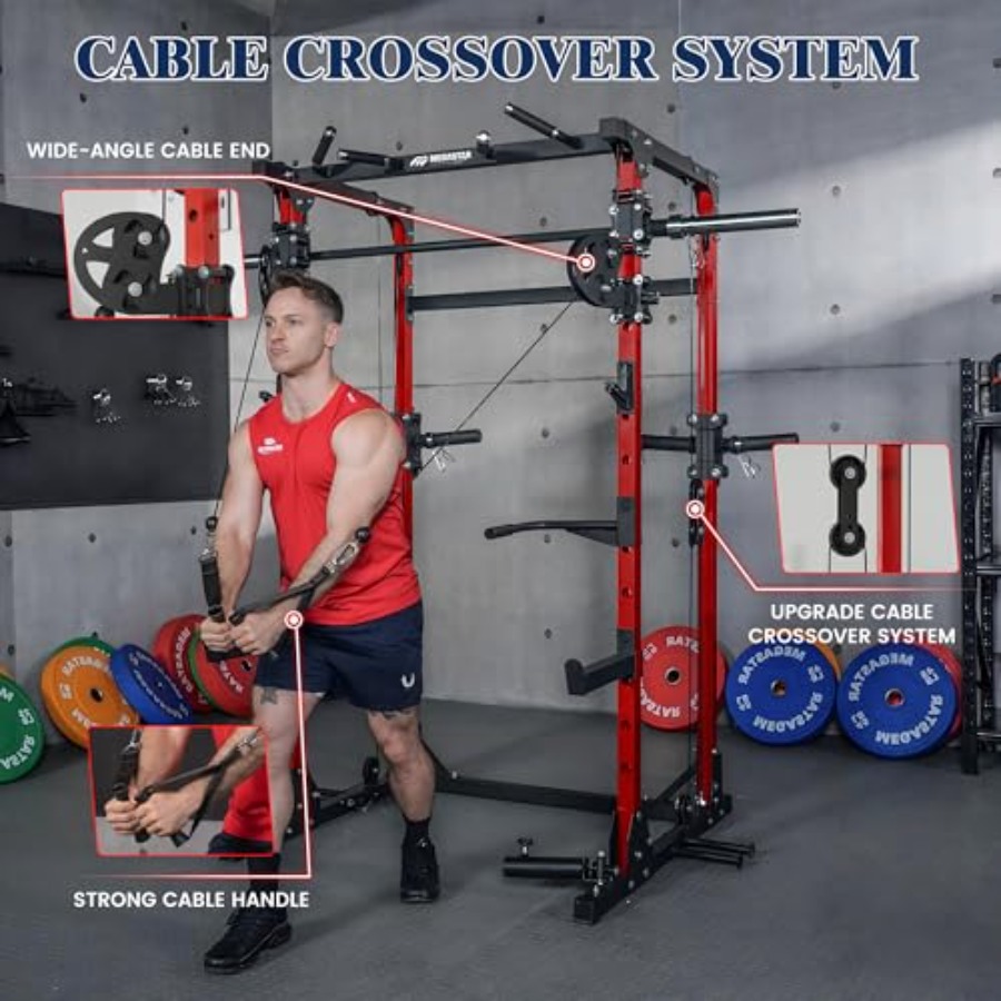 Home gym squat rack, steel, bl - Home Gym Rack With Cables reseña y precio