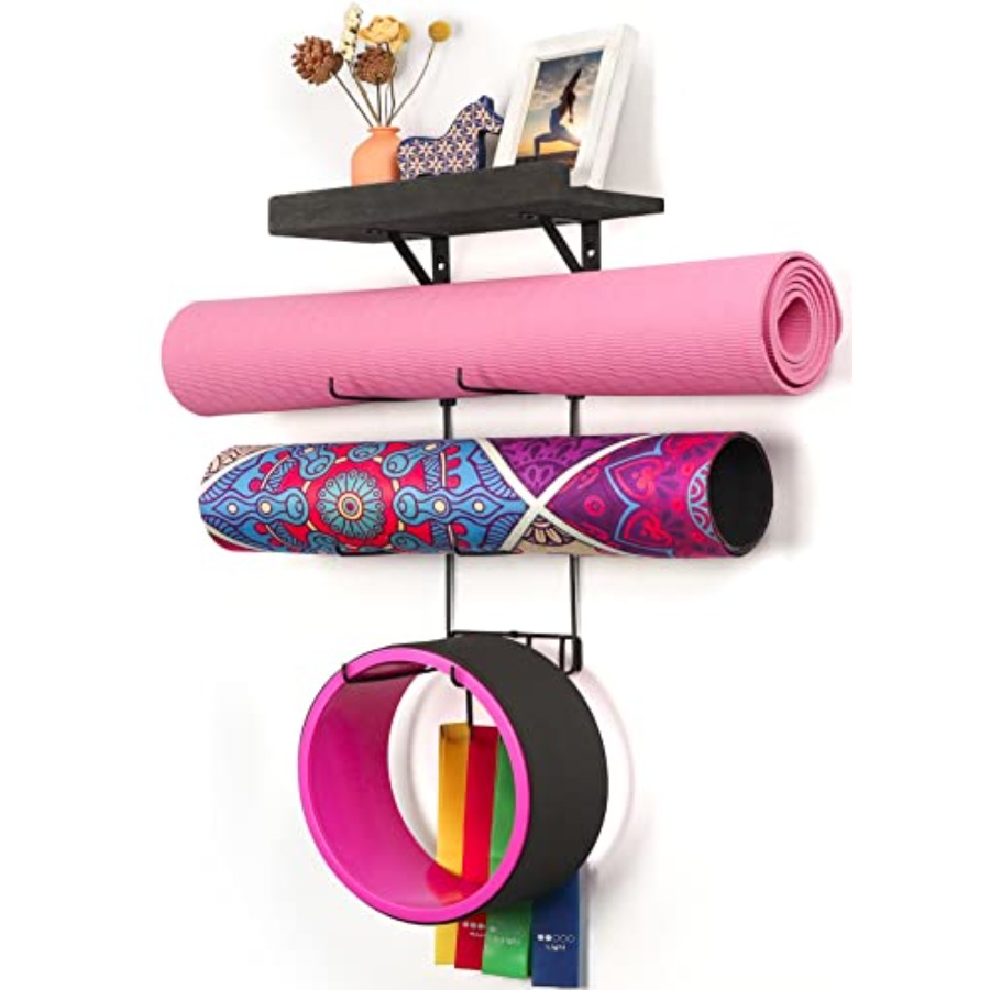 Yoga Mat Holder Wall Mount Yog - Home Gym Yoga Storage reseña y precio